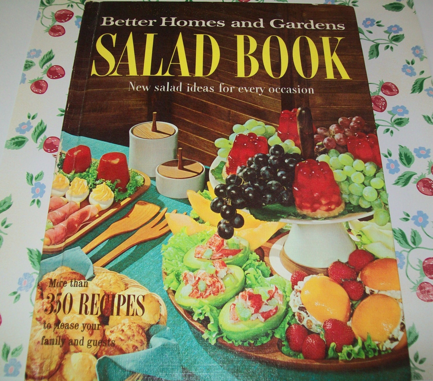 2 Midcentury cookbooks, 1960s, 1940s, cook book, cookbook, Salad, Seafood, Fish, recipes, Better Homes and Gardens, Culinary Arts Institute