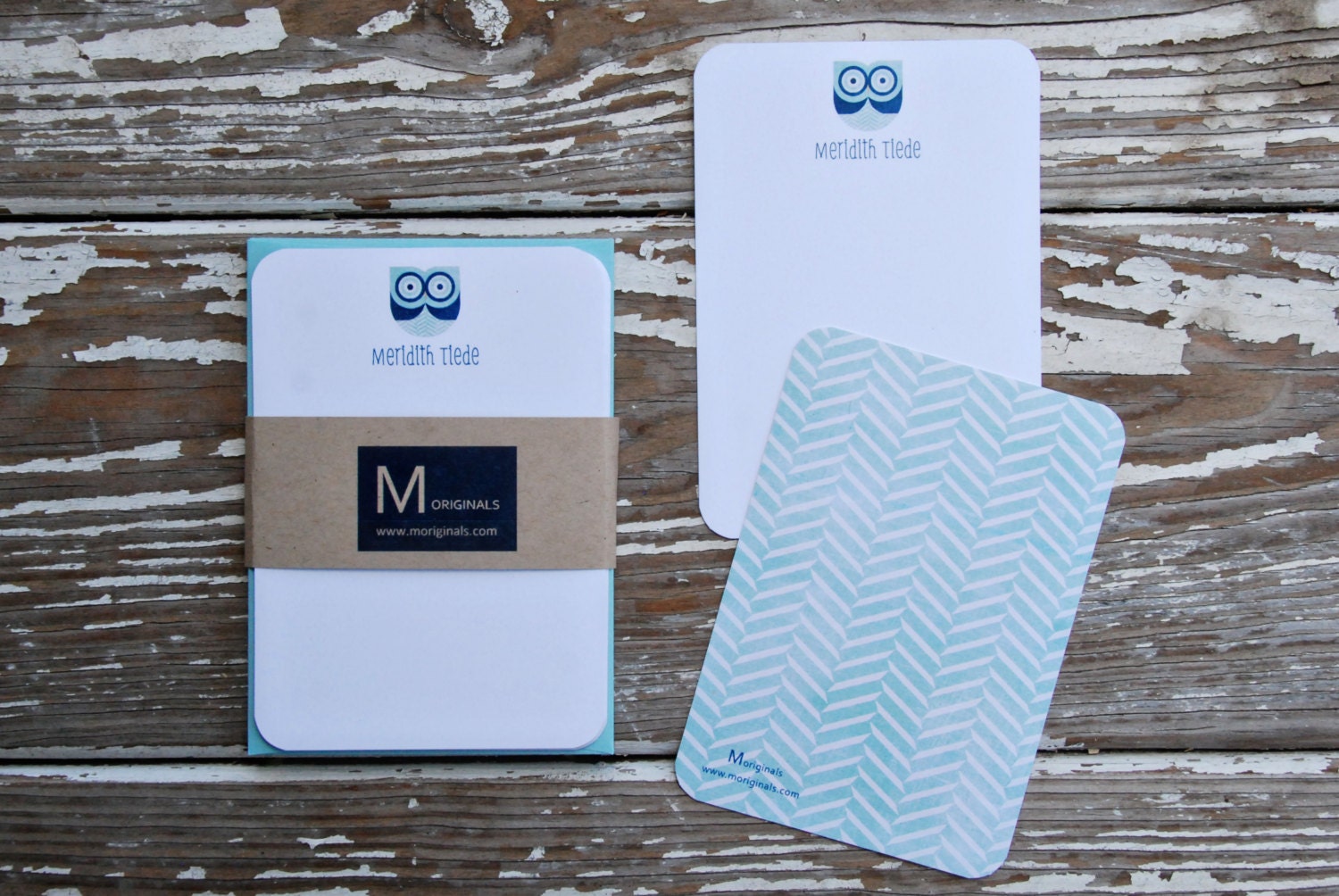 Personalized Notecards - Set of 8 - January Owl