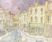 Axminster, Devon, England - Original Watercolor Painting