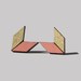 Pilot Studs - Peach & Gold Earrings