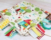 Tag Baby Blanket - Gender Neutral Ribbon Blanket - Woodland Village