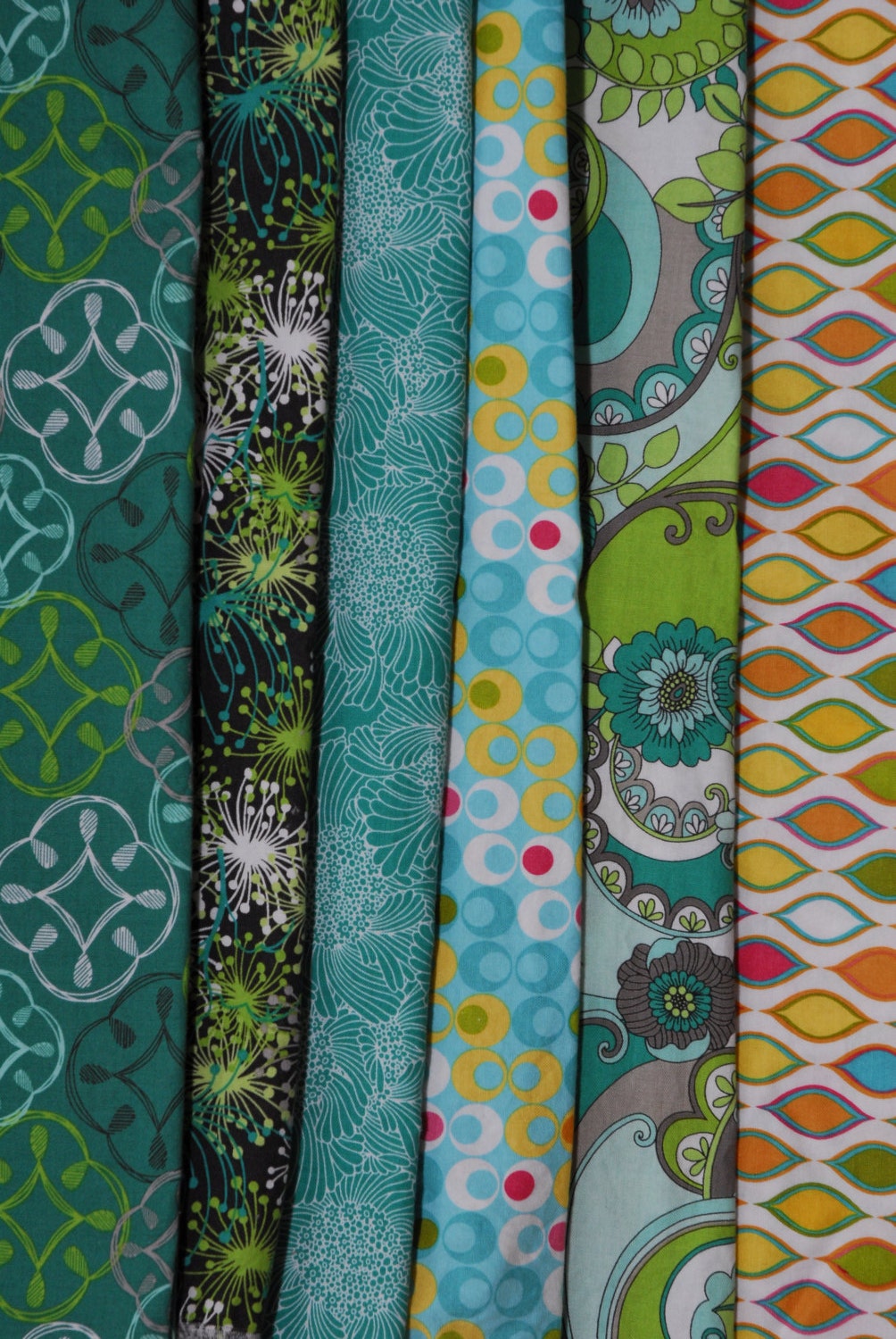 6 different patterns -- Retro Blue theme Unpaper Towels