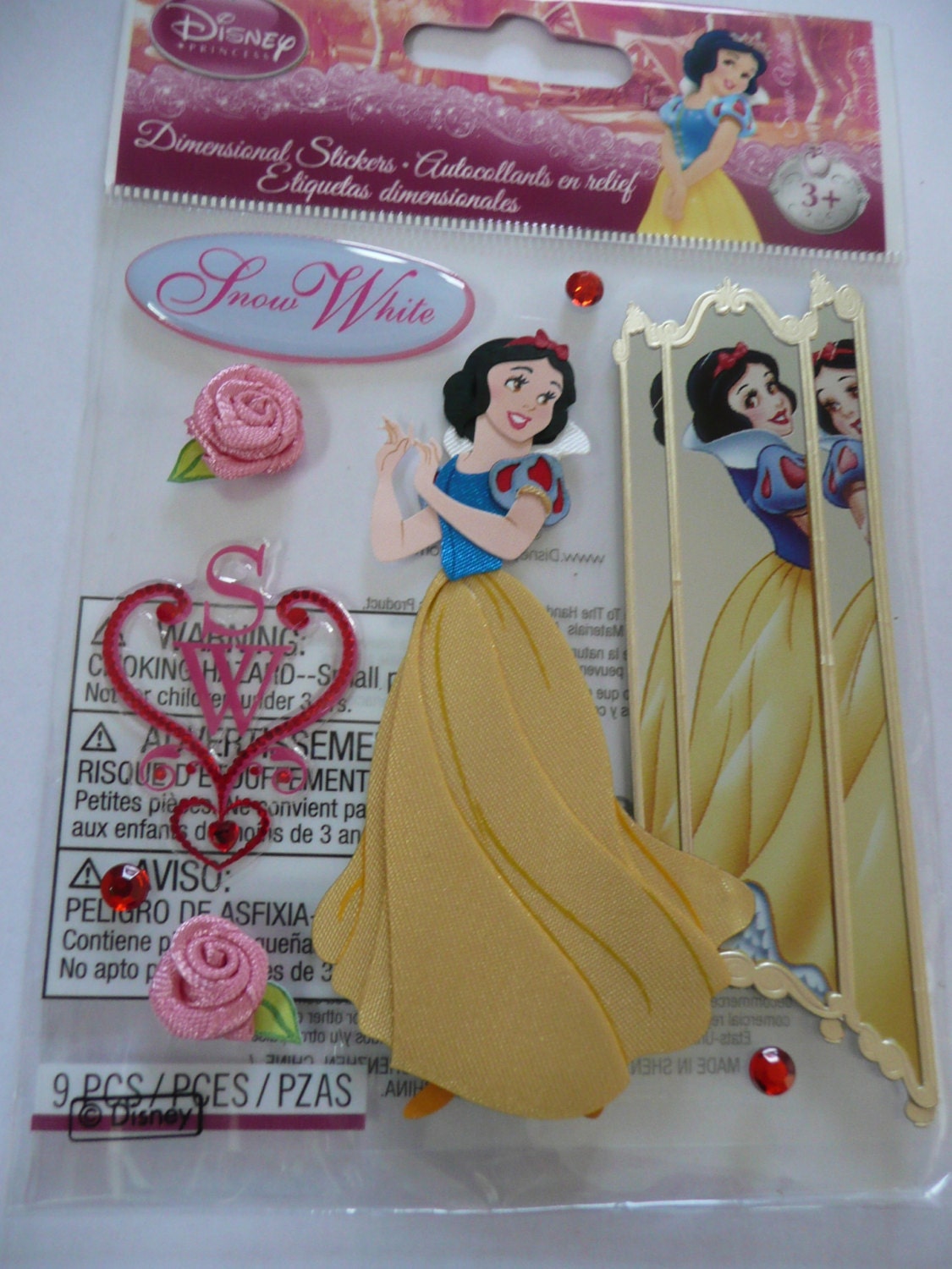 SNOW WHITE Scrapbooking Jolee's DISNEY 3d Wholesale Stickers - Princess Jewels, Apple