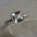 Large Cushion Shaped Aquamarine Ring in Argentium Silver