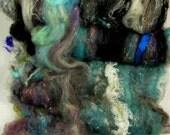 3 Coordinated Joker Bling Batts for Spinning and Felting