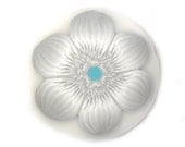 Flower Cane Polymer Clay Cane Millefiori Flower Cane In Grey