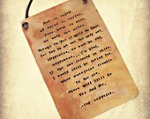 Led Zeppelin Wall Plaque - Copper - Hand Stamped and Fired - Metal Wall Art - Thank You - Lyrics - Can Be Personalized - Customized