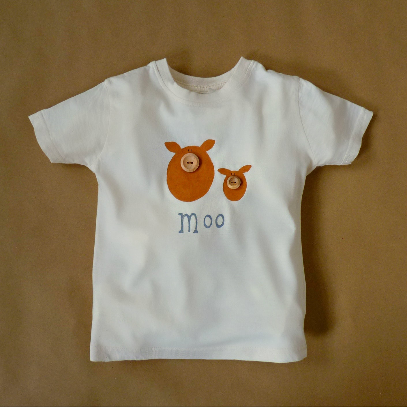 Cow t shirt : MOO Organic Cotton 3 Months - 7 Years
