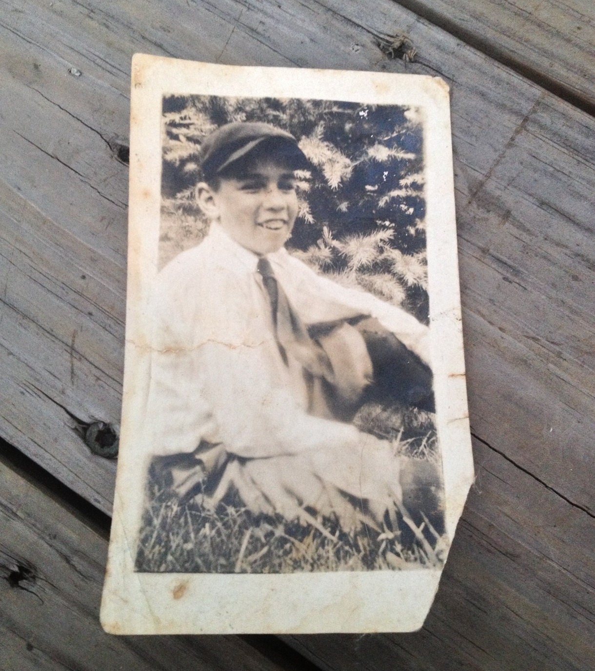 Smiling Boy In His Church Clothes - Vintage 1950s Photograph