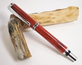Pen Wood Hand Turned - Redheart - Rollerball - No 12