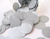 400 Silver circle wedding confetti