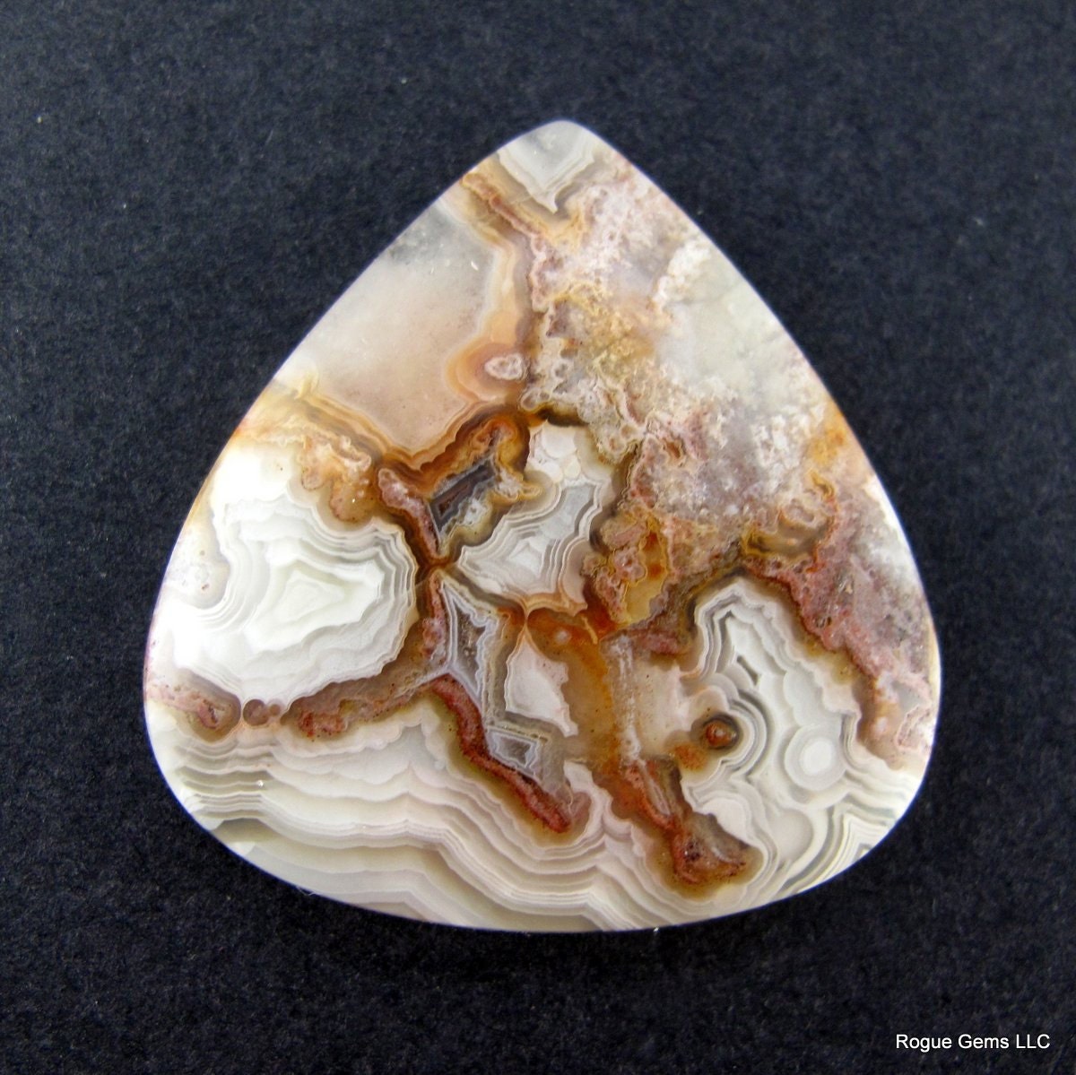 Laguna Lace Agate Designer Cabochon