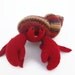 Hermit crab, waldorf toy, all natural toy, ecofriendly toy, sea creature, small stuffed animal,