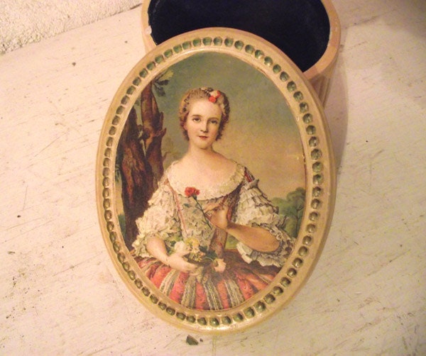 Coventry Ware Jewelry Box, Oval ceramic box, mother's day