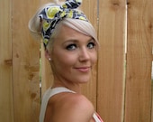 Vintage Inspired Pin Up Dolly Bow Headband With Easy Twist Wire in Michael Miller Fabric