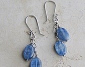 SALE SALE Sterling Silver and Kyanite  Dangle Earrings  Trifle Earrings