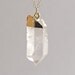 Gold Dipped and Gold Fill Quartz Point Necklace
