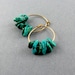 Turquoise Hoop Earrings Turquoise Earrings Gold Hoop Earrings Southwest Jewelry Boho Earrings - Santa Fe