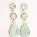Memorial Day SALE Glowing Aqua Blue Chalcedony Drop Earrings - Mint Green, Sea Foam Green - Shades of Summer