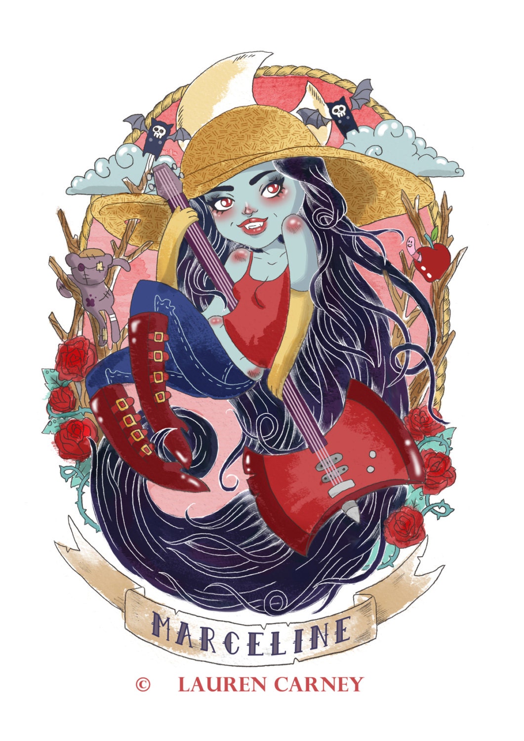 Marceline The Vampire Queen A4 Print
