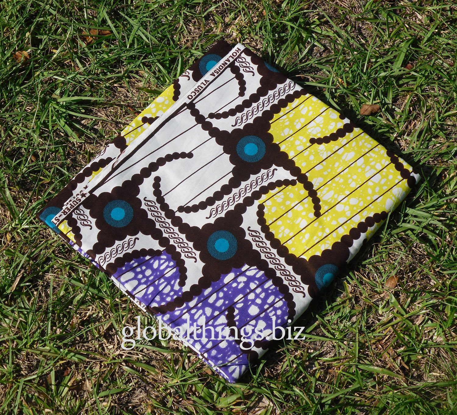 West African Wax Cotton Print Fabric - African 100% Cotton Fabric - Ankara Fabric - Cocobread - Fat Quarter