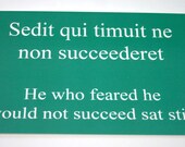 He who feared - Horace latin quote postcard
