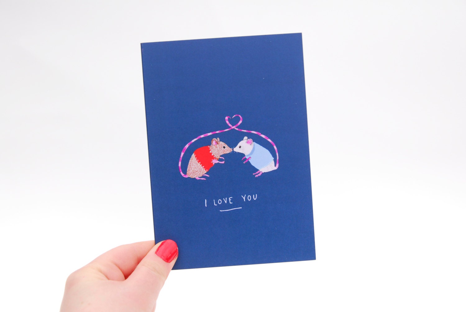 I Love You Mouse Card