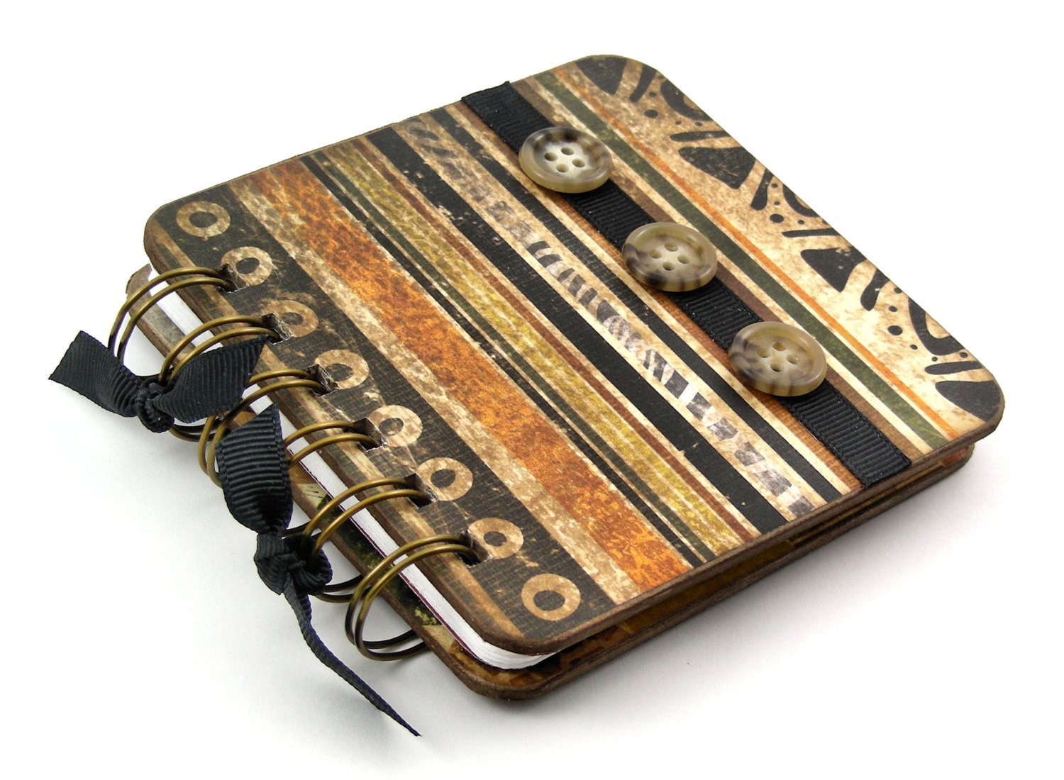 Gratitude book, spiral bound, count your blessings, 100 pages, safari, brown, black