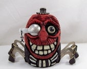 Halloween Pumpkin Spider Professor Chester Steampunk Wood Carving