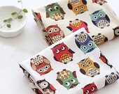 Big Owls on Oatmeal cotton, U7074