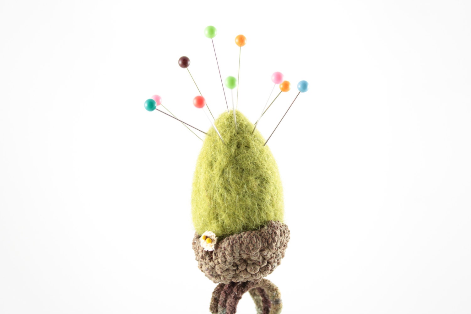 Woolen Acorn Pin Cushion Ring