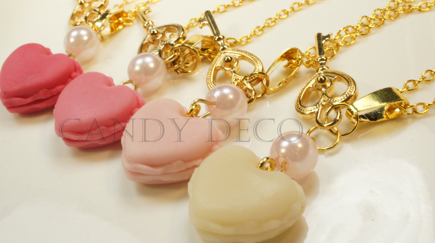 Key to My Heart Macaron Necklace (Pick One)
