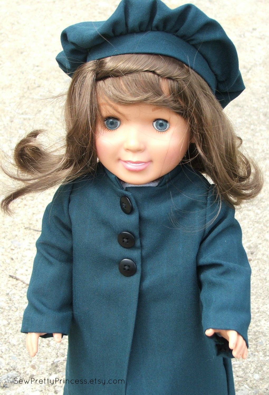 Green Coat and Berret for American Girl