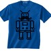 Moustache Robot T shirt -- Toddler -- 2t, 3t, 4t, 5/6t 4 colors to choose from royal