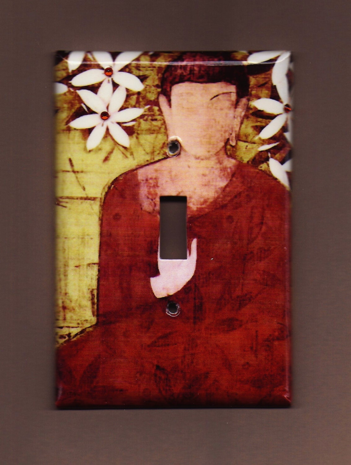 Red Buddha Switchplate cover