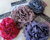 Fabric floral ROSE brooch pin by FAIRYTALE13 - your choice of colour - red, pink, stripe, purple