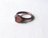 Gemstone Ring Cocktail Ring Topaz Ring Birthstone Ring November Crystal Peach Grapefruit Gemstone Artisan Handmade