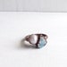 Aquamarine Ring Pearl Ring Gemstone Ring Birthstone Ring Pale Blue Cream June March Birthstone Artisan Handmade