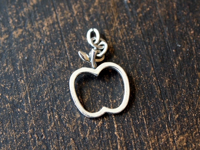 Apple Charm-- Add On Charm for Charm Necklace or Pendant