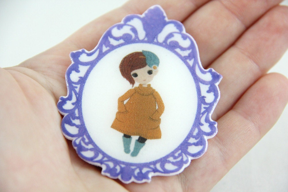 Rag Doll Girl Brooch