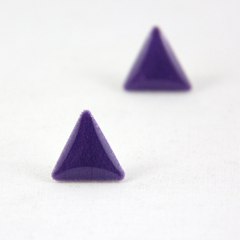 Purple Bunting - Post Earrings - Surgical Steel