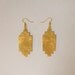 Large brass step earrings