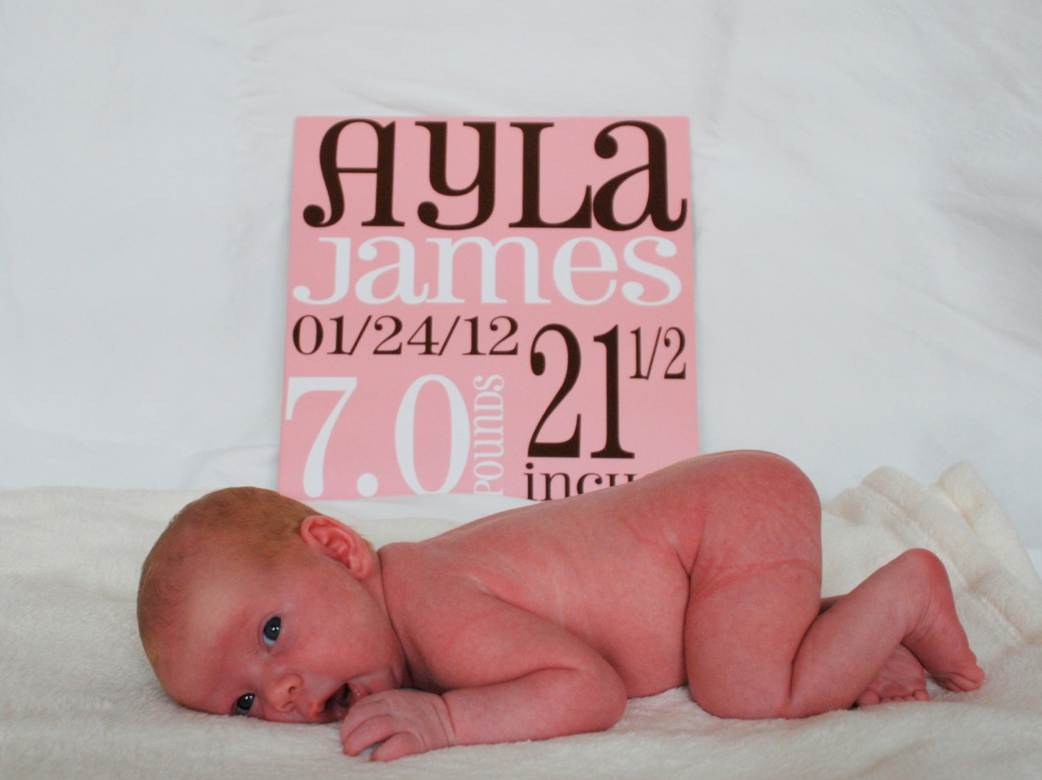 Baby Birth Announcement Subway Art baby sign