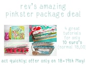 Pinkster Package deal: 4 PDF tutorials for 3 gorgeous scrapbooking mini-albums and how to create a mixed media canvas, 56% discount