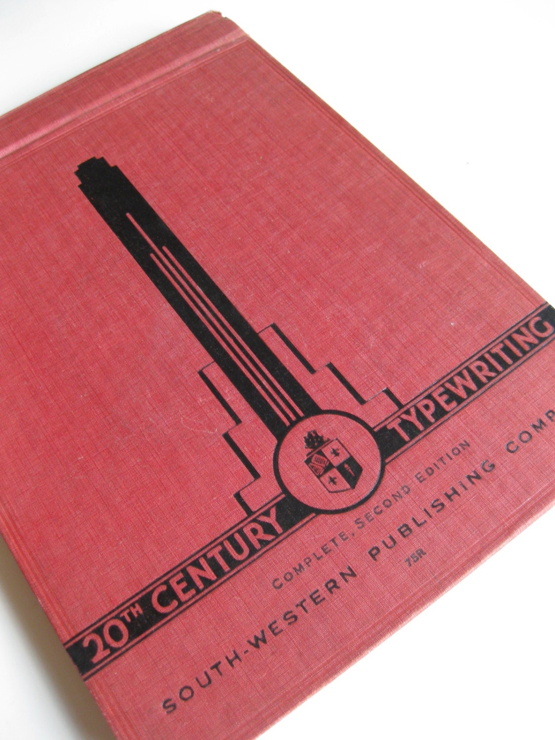 Vintage Typewriting Text/ 1930's Art Deco Book
