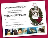 Printable Gift Certificate for Jewel Renee Illustration