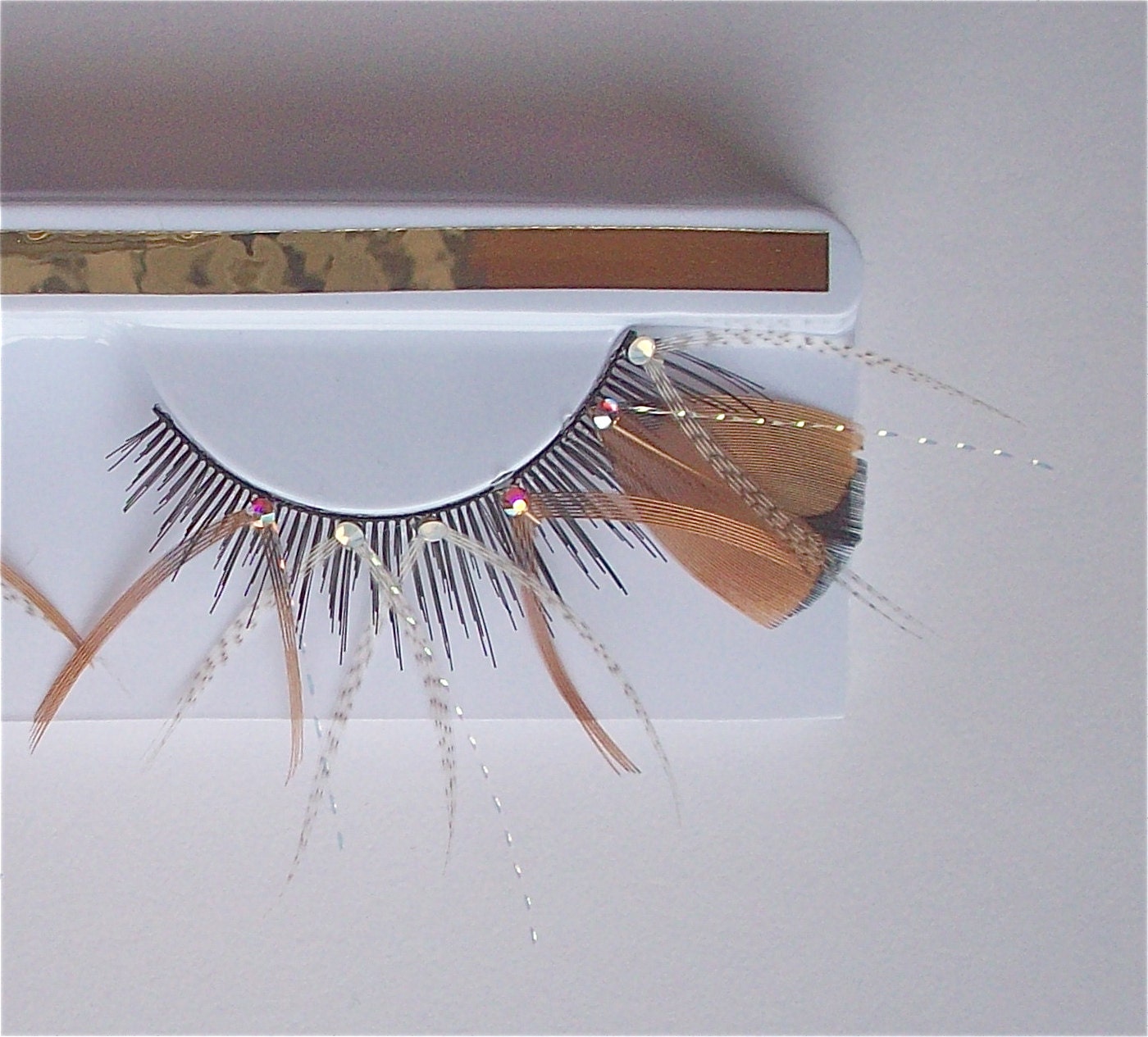 White and Brown Fantasy Woodland Barn Owl Lashes