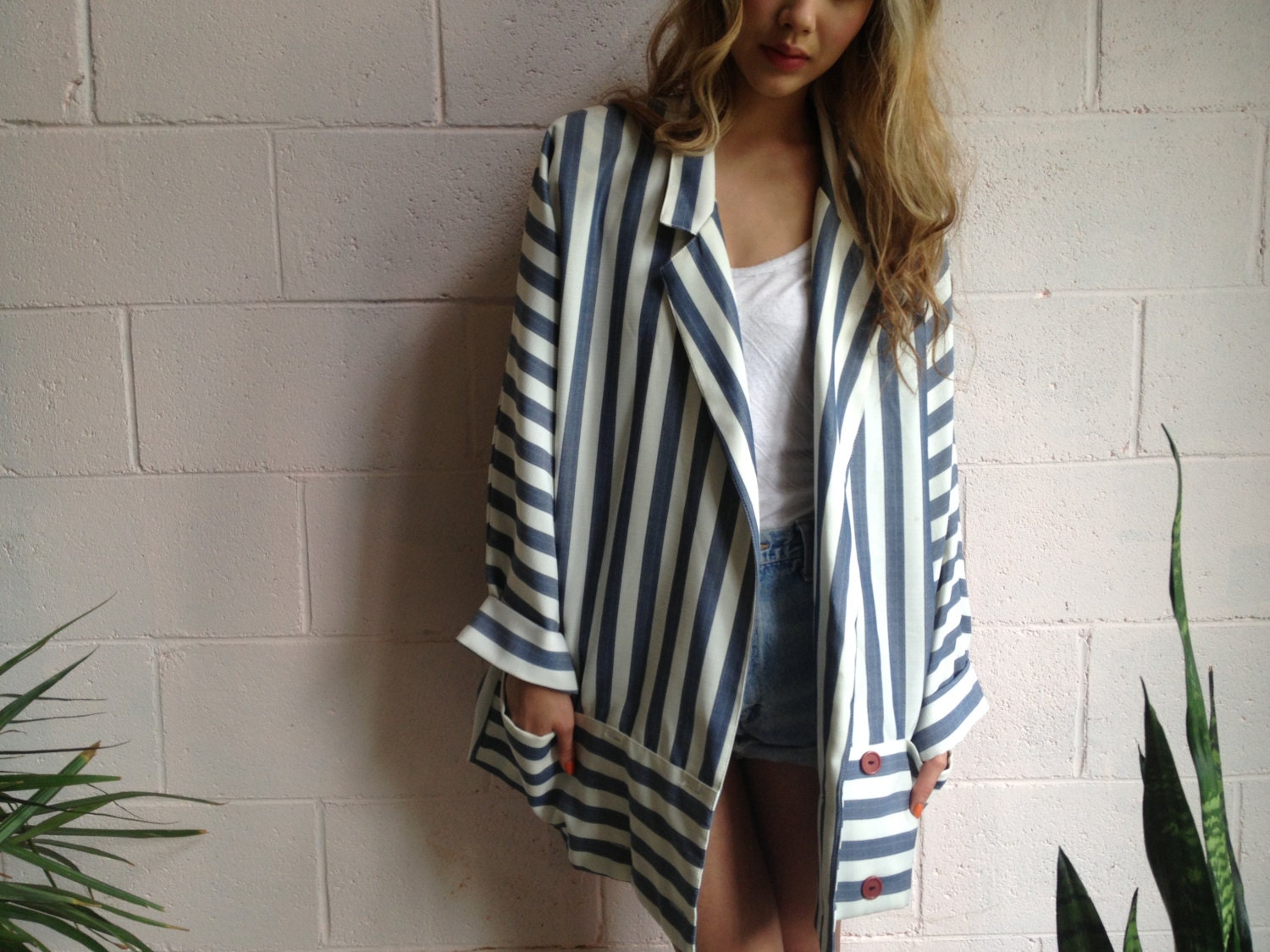 Rare Vintage Striped Blazer Jacket