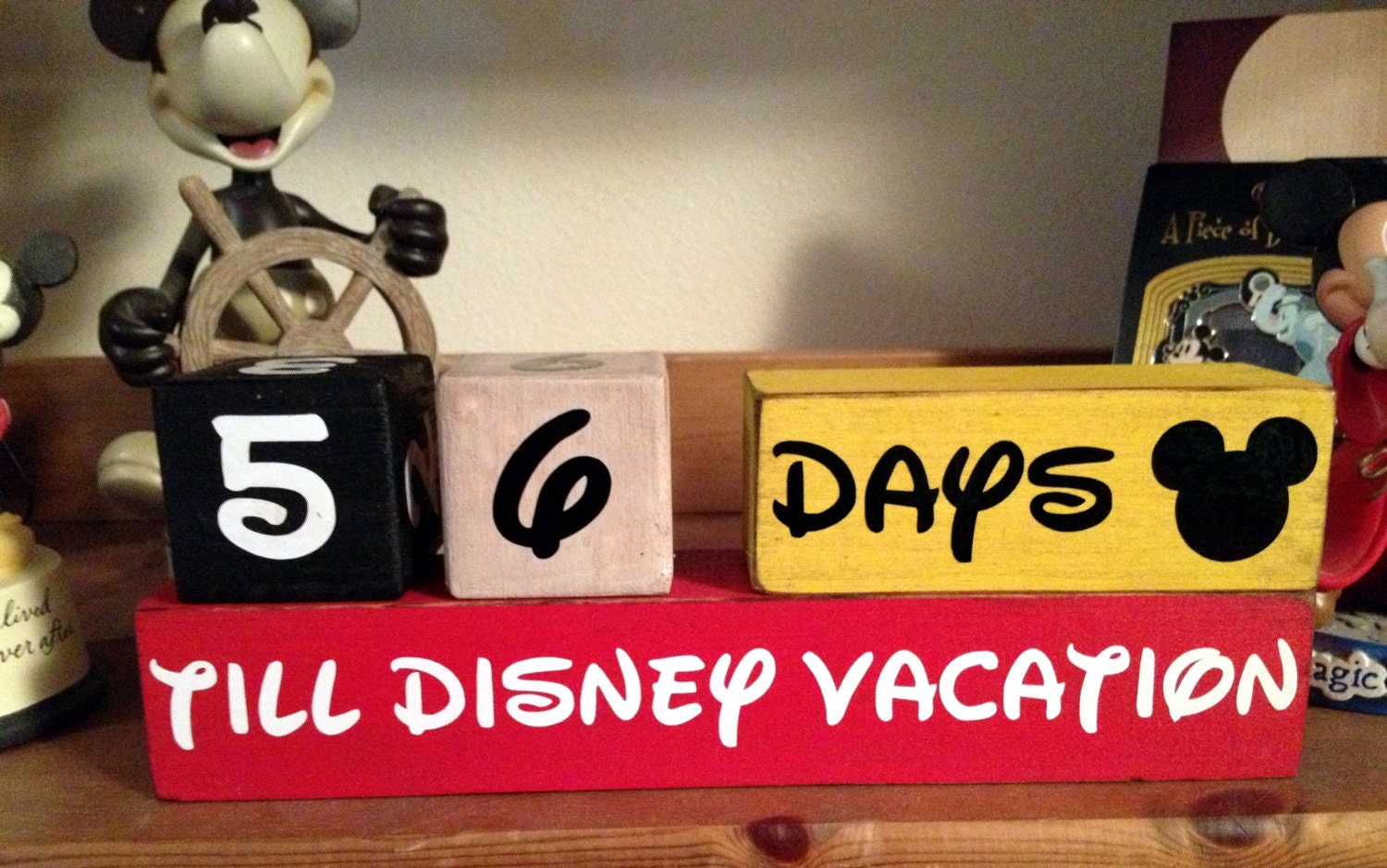 Disney Vacation Countdown Wooden Block Set for Days