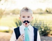 Little Guy Spring EASTER Necktie Tie - Teal Red Yellow Collection - (2T - 4T) -  Boy Toddler - Custom Order - Photo Prop